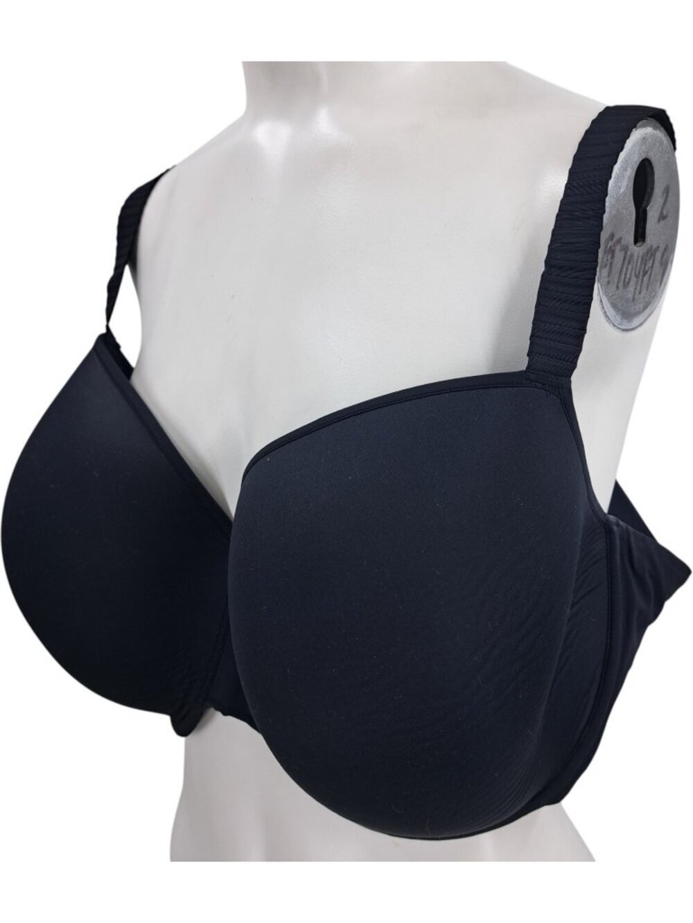 ThirdLove 24/7 Classic T-Shirt Bra Size 42F Black Underwire Lined Adjustable
